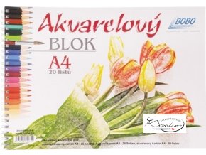 Akvarelový blok A4 Bobo